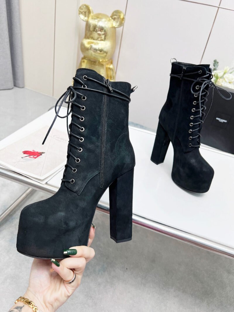 Botines Cherry de Plataforma Piel YSL - Imagen 3