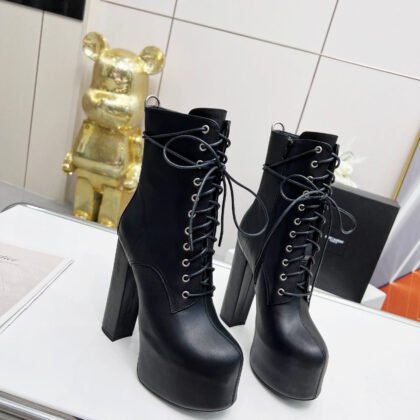 Botines Cherry de Plataforma Piel Lisa YSL