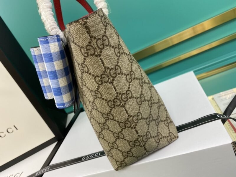 Tote Infantil GG con Lazo de Cuadros GUCCI - Imagen 18