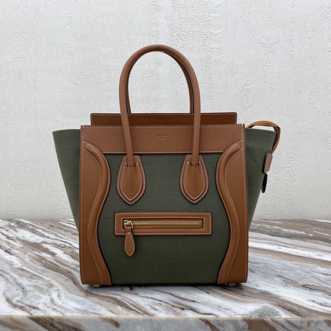 BOLSO LUGGAGE NANO DE TEJIDO Y PIEL CELINE
