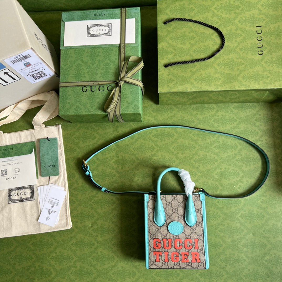 Minibolso tote GG Tiger GUCCI