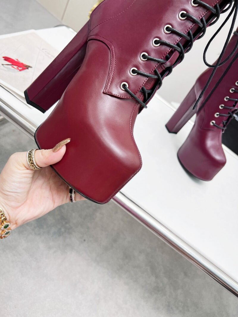 Botines Cherry de Plataforma Piel Lisa YSL - Imagen 8