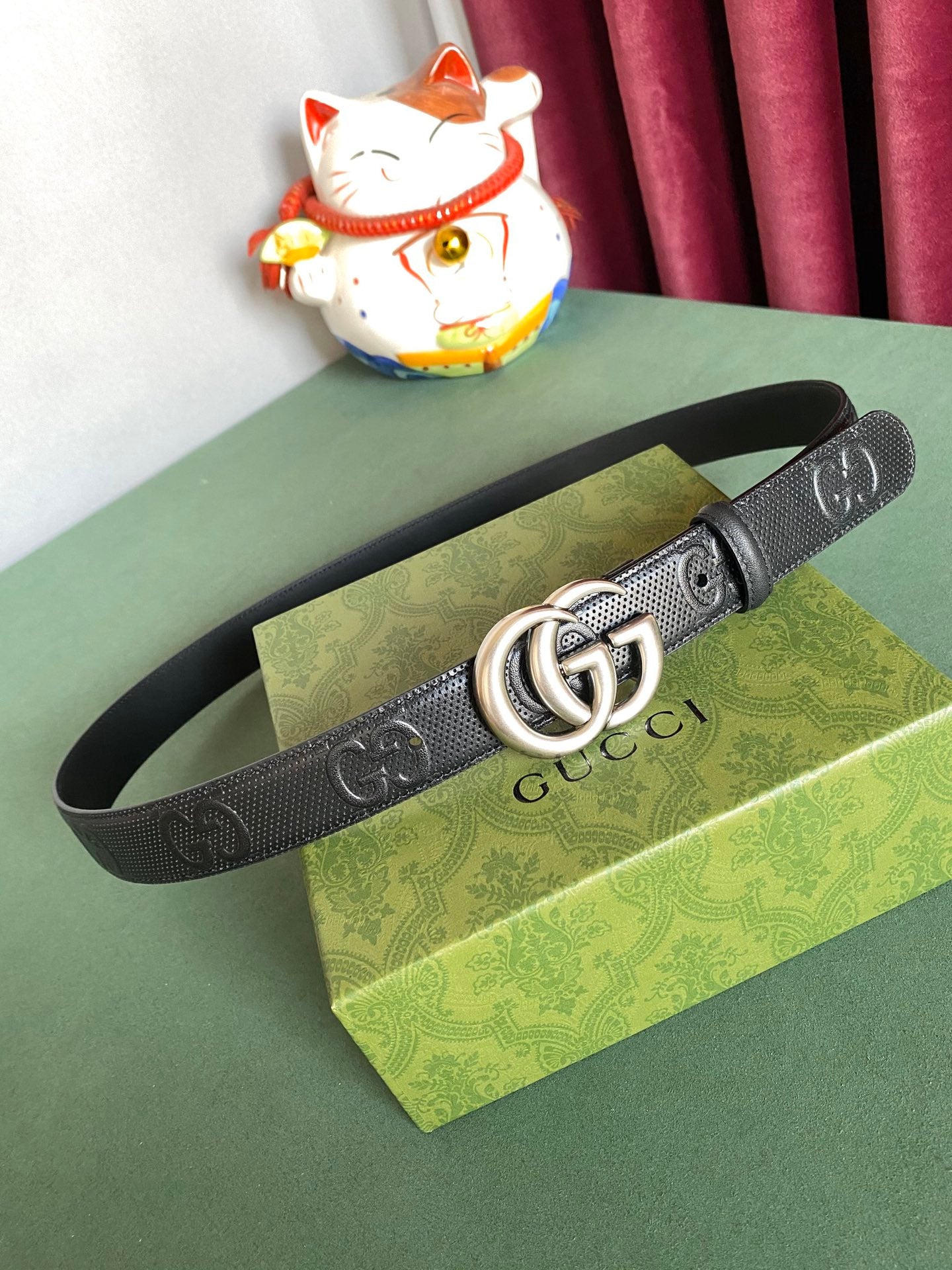 Cinturón Signature estrecho GUCCI