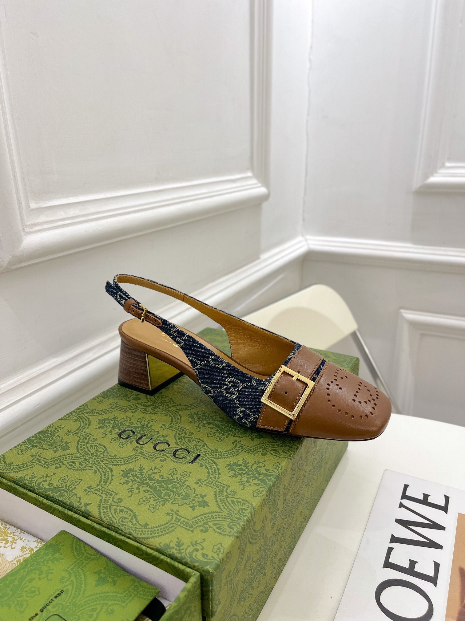 Zapato de Salón de lona GG Gucci