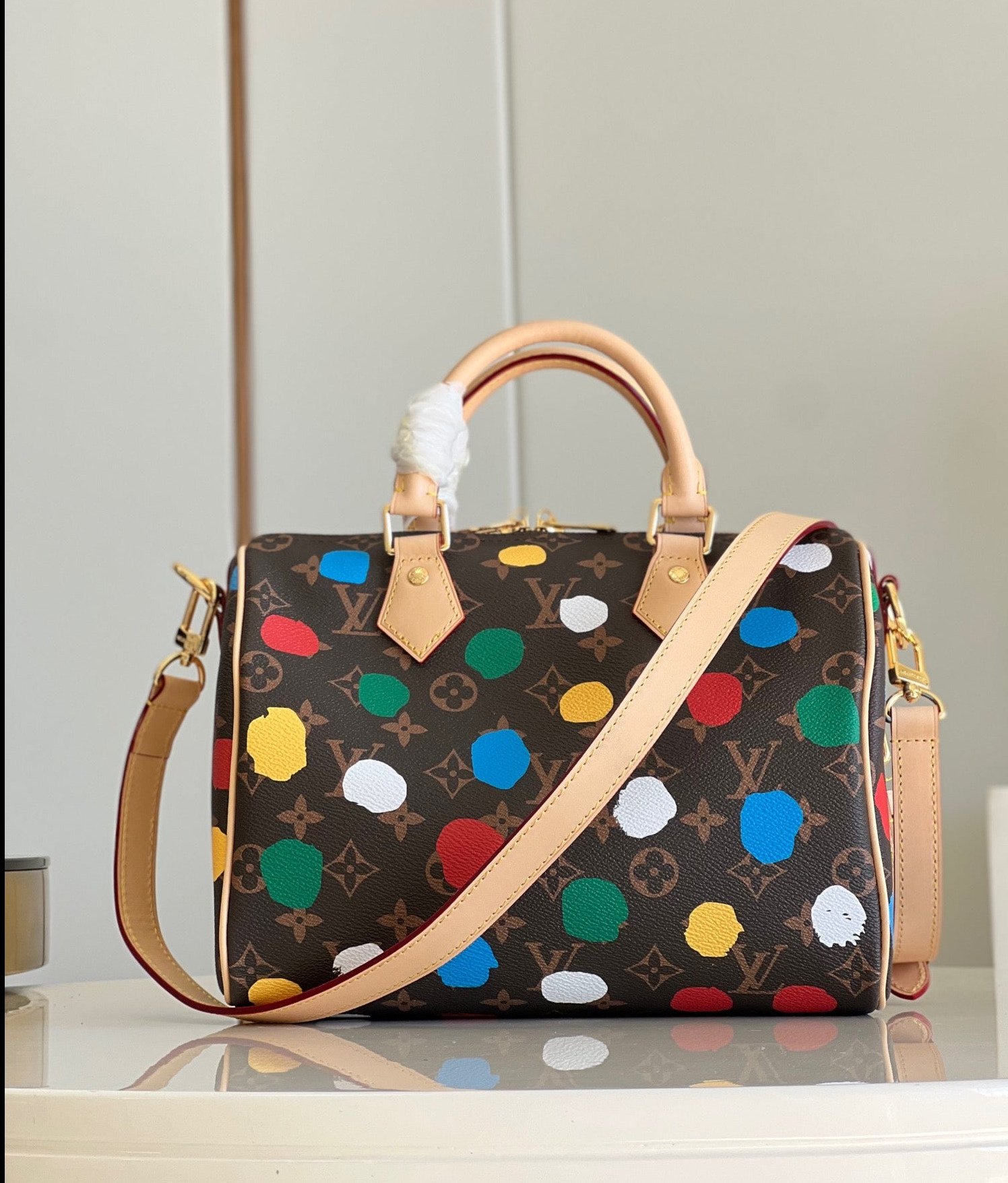 LV x YK Bolso Speedy 25 con bandolera Louis Vuitton