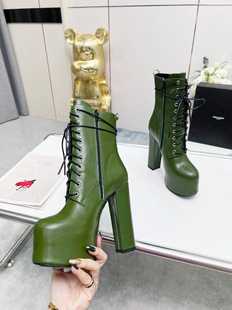 Botines Cherry de Plataforma Piel Lisa YSL - Imagen 5