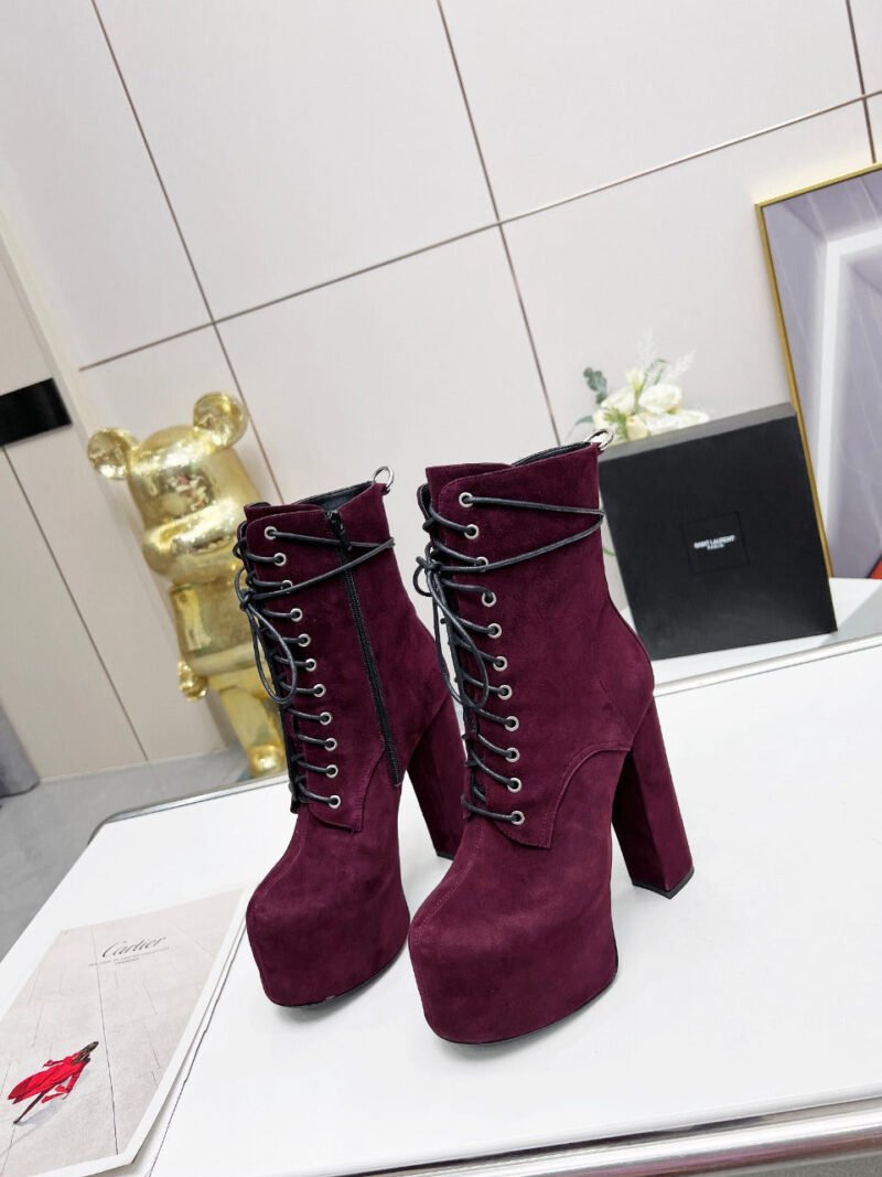 Botines Cherry de Plataforma Piel YSL - Imagen 2
