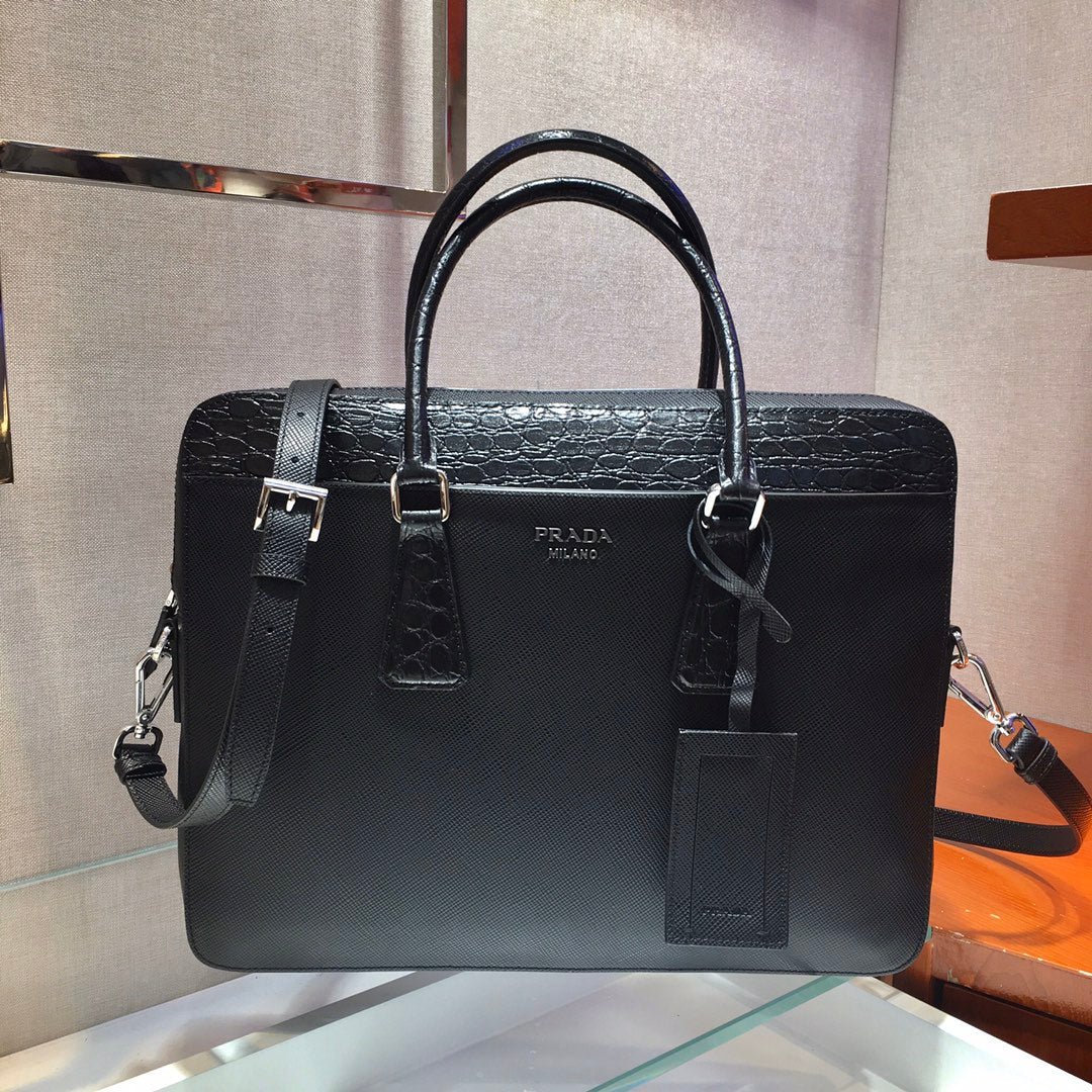 Bolso de mano de piel PRADA