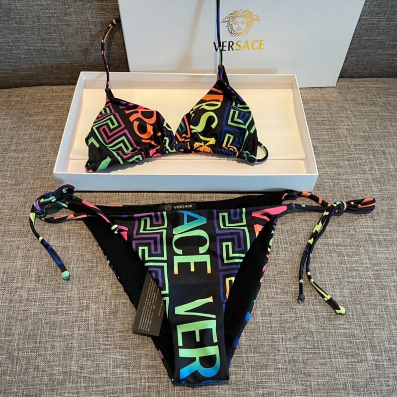 Bikini Greca Neon Print Versace - Imagen 7
