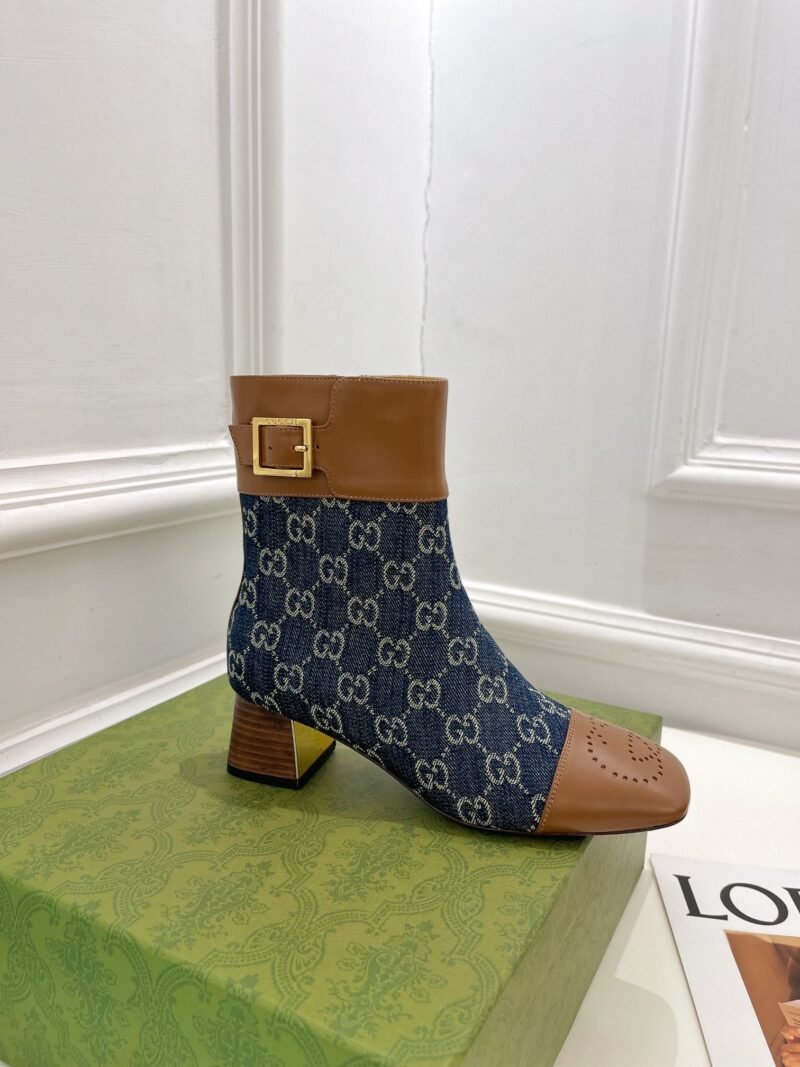 Botín de lona GG Gucci
