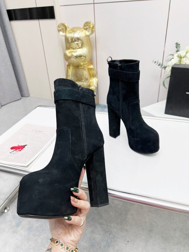 Botines Cherry de Plataforma Hebilla Piel YSL - Imagen 5