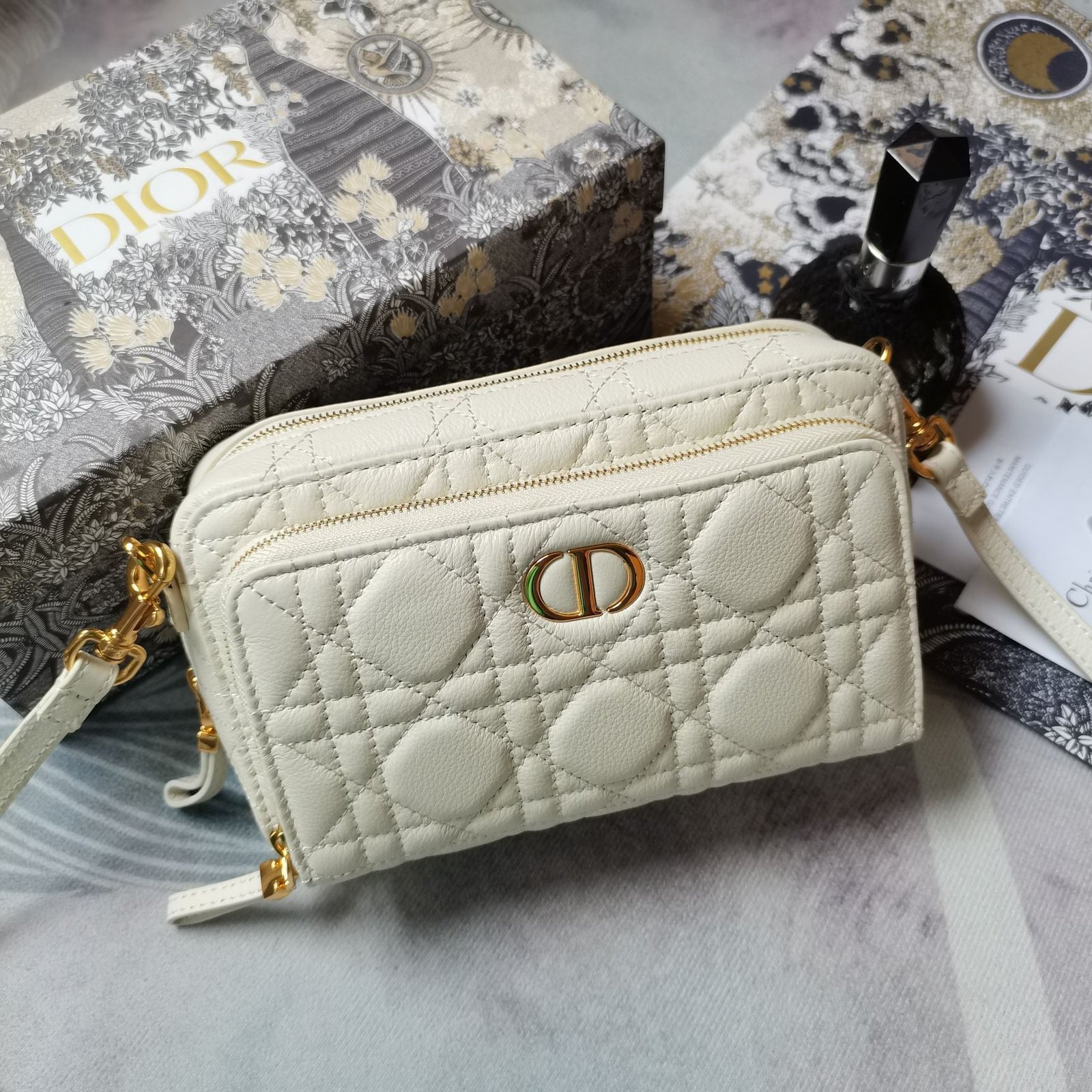 BOLSO DE MANO DOBLE DIOR CARO