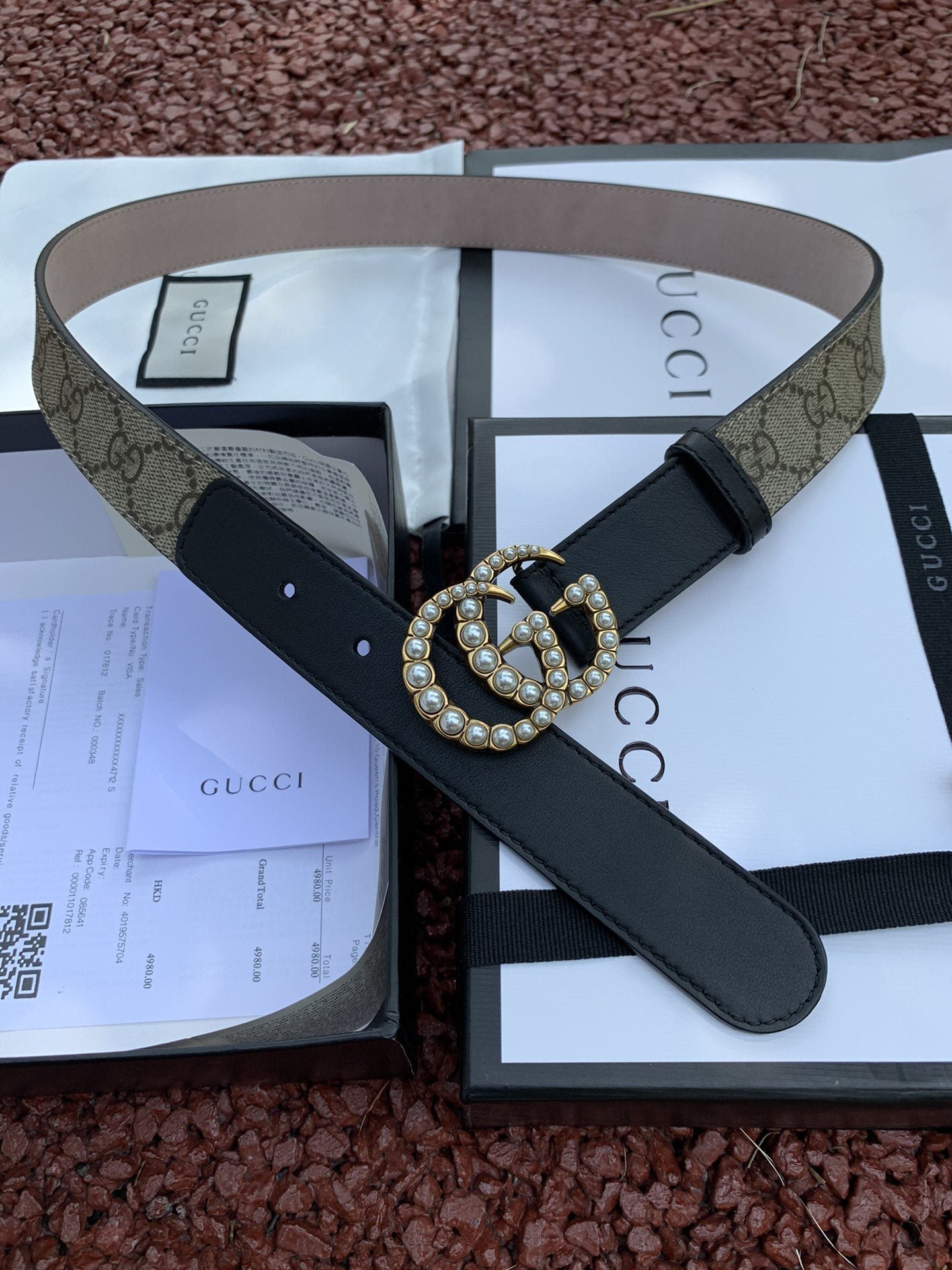 Cinturón GG con hebilla Doble G GUCCI