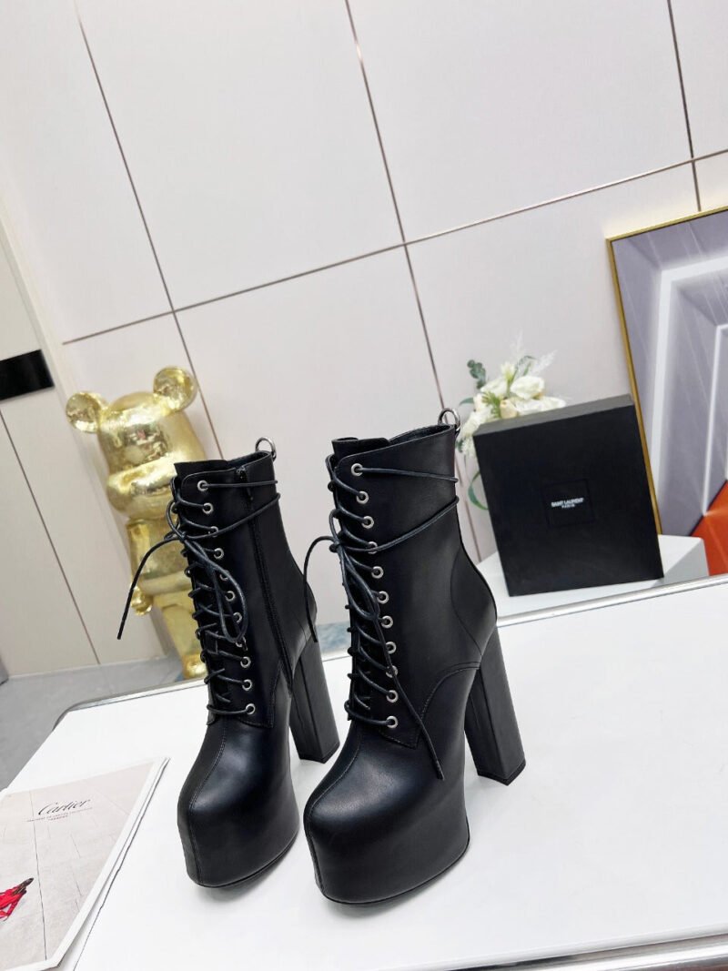 Botines Cherry de Plataforma Piel Lisa YSL - Imagen 3