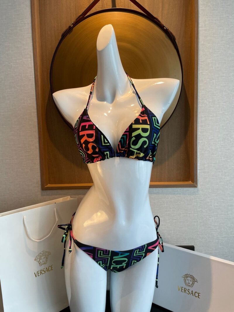 Bikini Greca Neon Print Versace