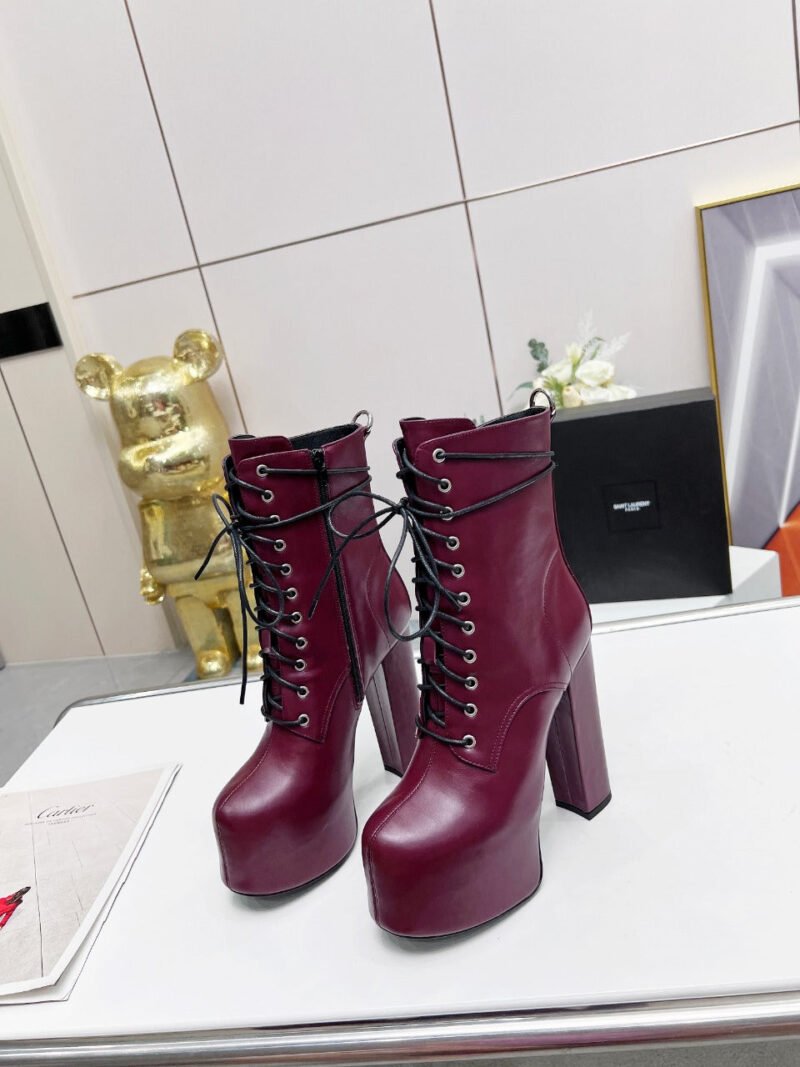 Botines Cherry de Plataforma Piel Lisa YSL - Imagen 2