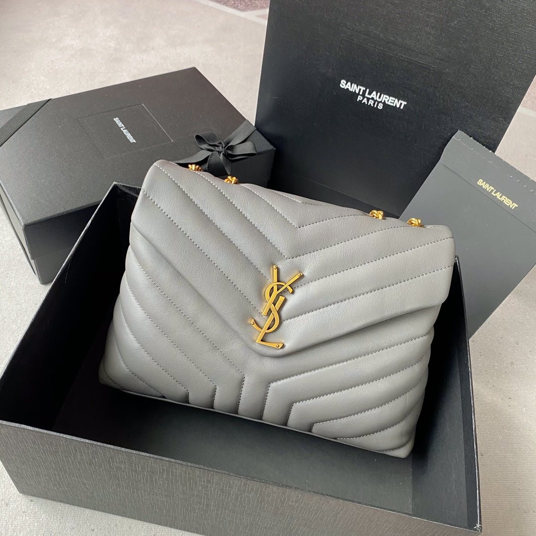 BOLSO LOULOU MEDIANO DE ANTE ACOLCHADO YSL