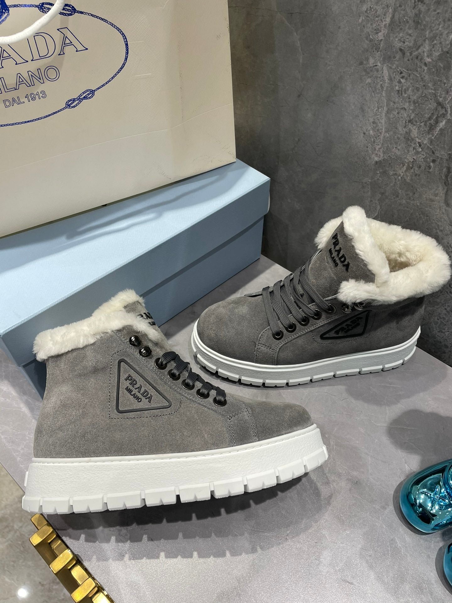 Botines con cordones de nylon PRADA