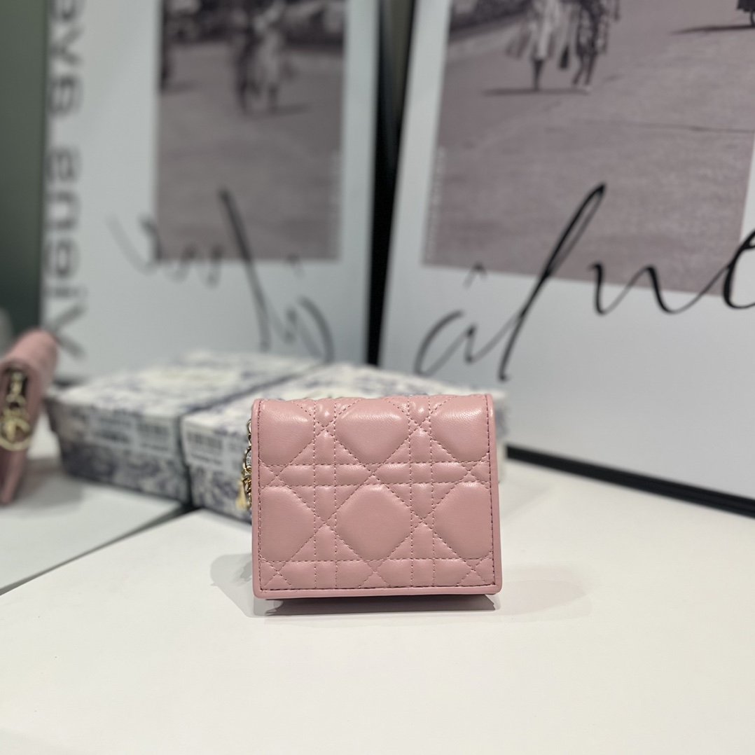 Cartera mini Lady Dior Gardenia