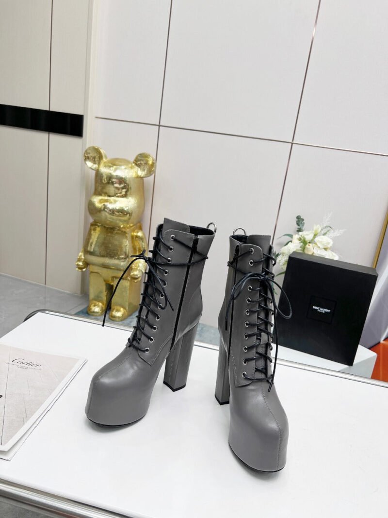 Botines Cherry de Plataforma Piel Lisa YSL - Imagen 3