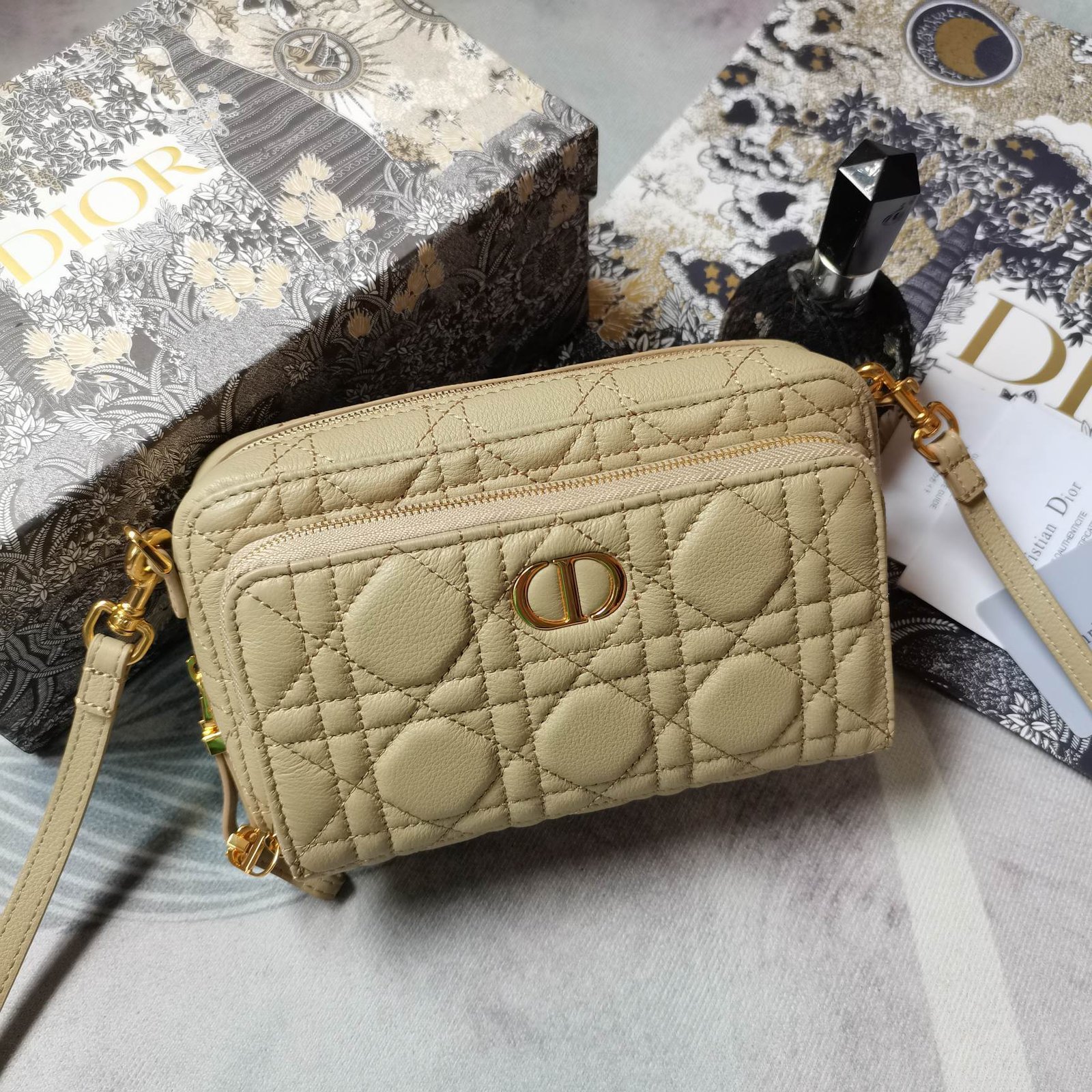 BOLSO DE MANO DOBLE DIOR CARO