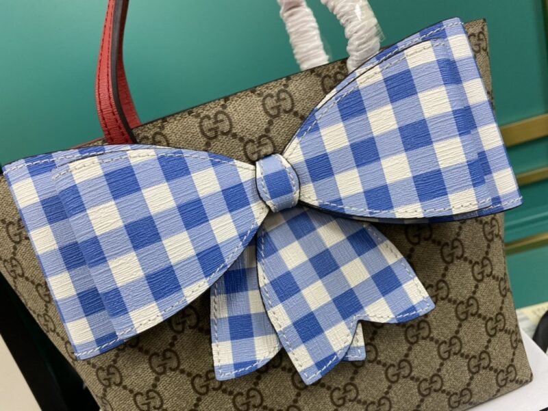 Tote Infantil GG con Lazo de Cuadros GUCCI - Imagen 23
