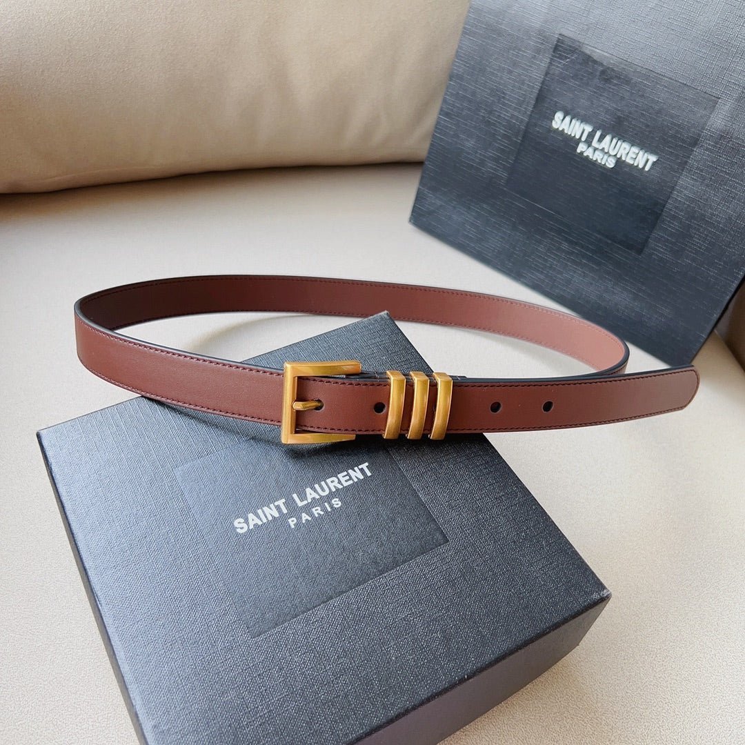Cinturón de hebilla cuadrada YSL