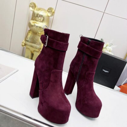 Botines Cherry de Plataforma Hebilla Piel YSL