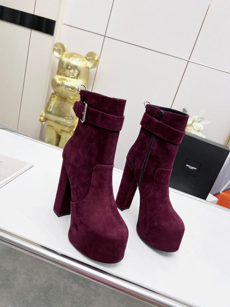 Botines Cherry de Plataforma Hebilla Piel YSL