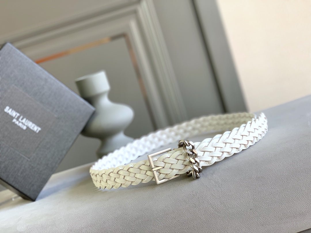 Cinturón de hebilla cuadrada YSL
