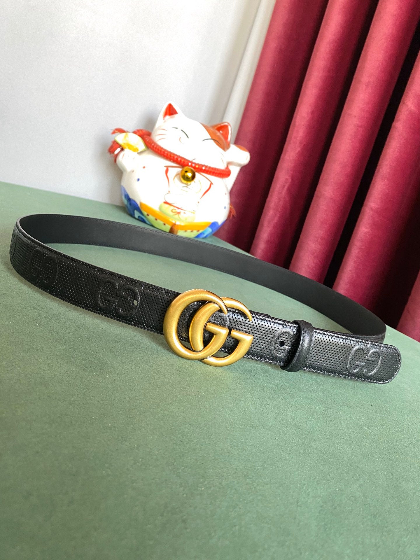 Cinturón Signature estrecho GUCCI