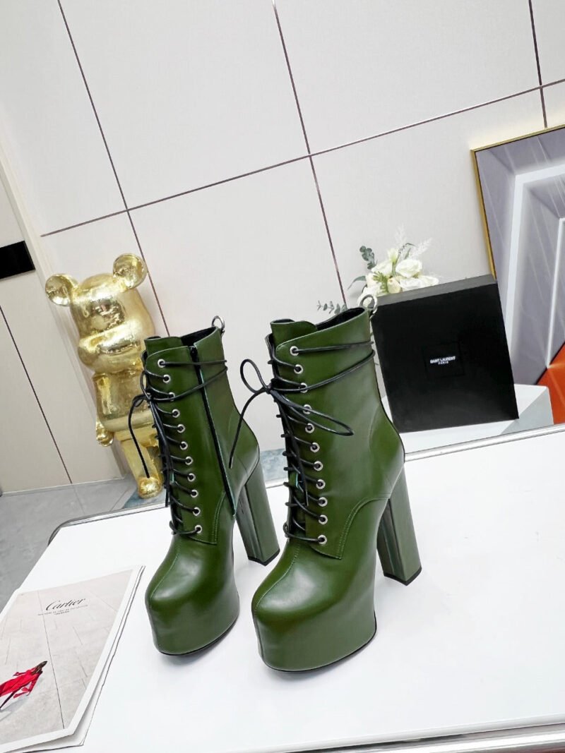 Botines Cherry de Plataforma Piel Lisa YSL - Imagen 2