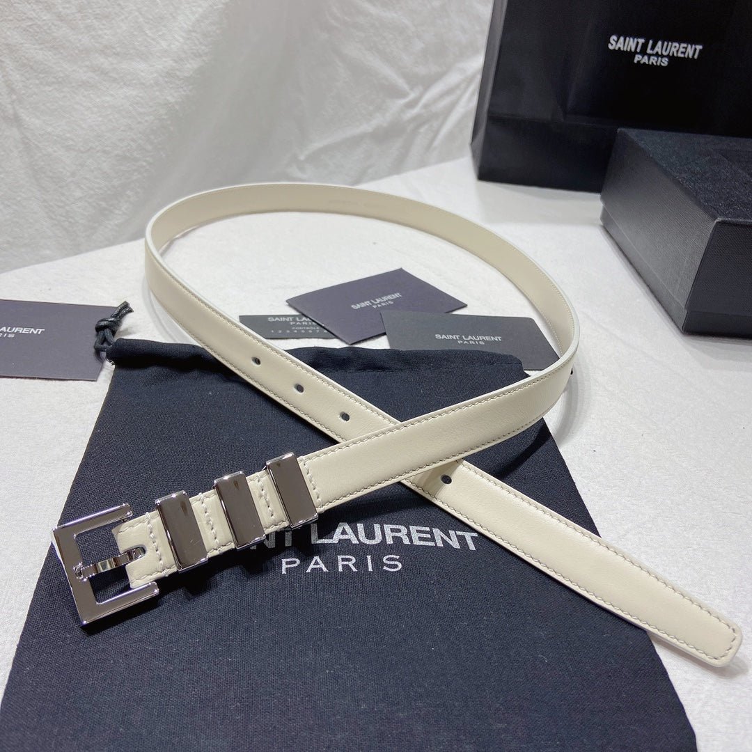 Cinturón de hebilla cuadrada YSL