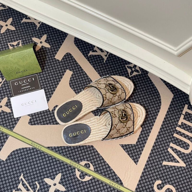 SANDALIA DE LONA MATELASSÉ GG GUCCI - Imagen 3