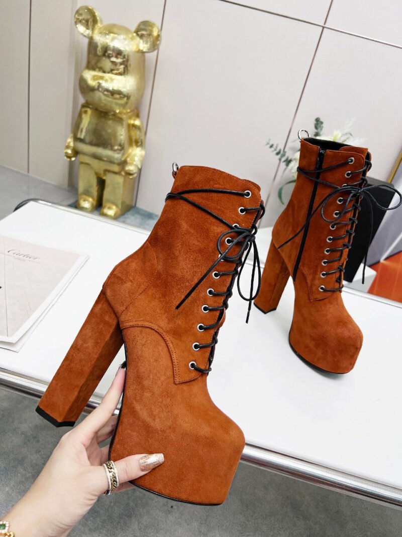 Botines Cherry de Plataforma Piel YSL - Imagen 4