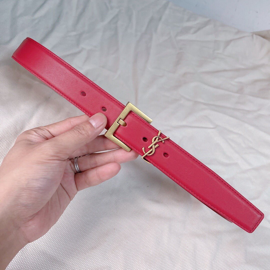 Cinturón de hebilla cuadrada YSL