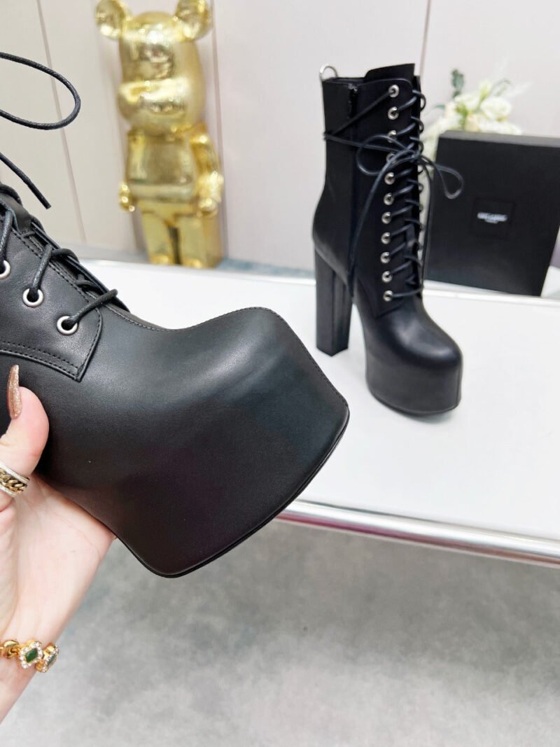 Botines Cherry de Plataforma Piel Lisa YSL - Imagen 8