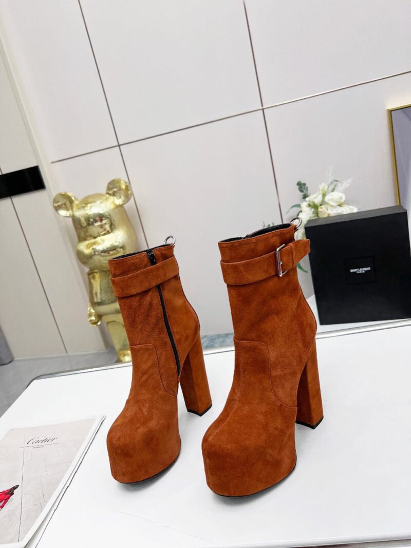 Botines Cherry de Plataforma Hebilla Piel YSL - Imagen 2