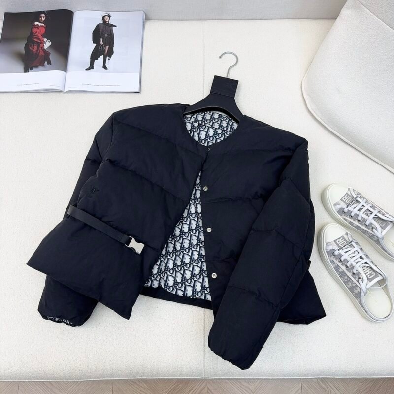 Chaqueta acolchada con cinturón Dior