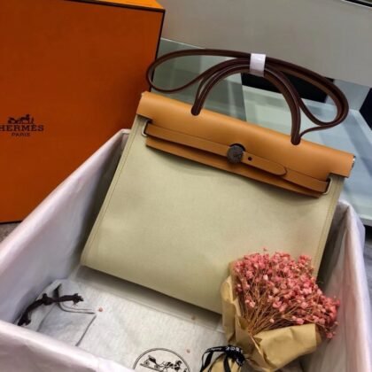 BOLSO HERBAG DE LONA - BEIGE HERMES
