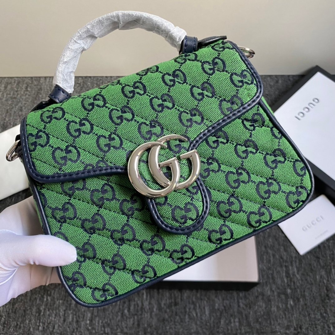 Minibolso de mano marmont lona GUCCI