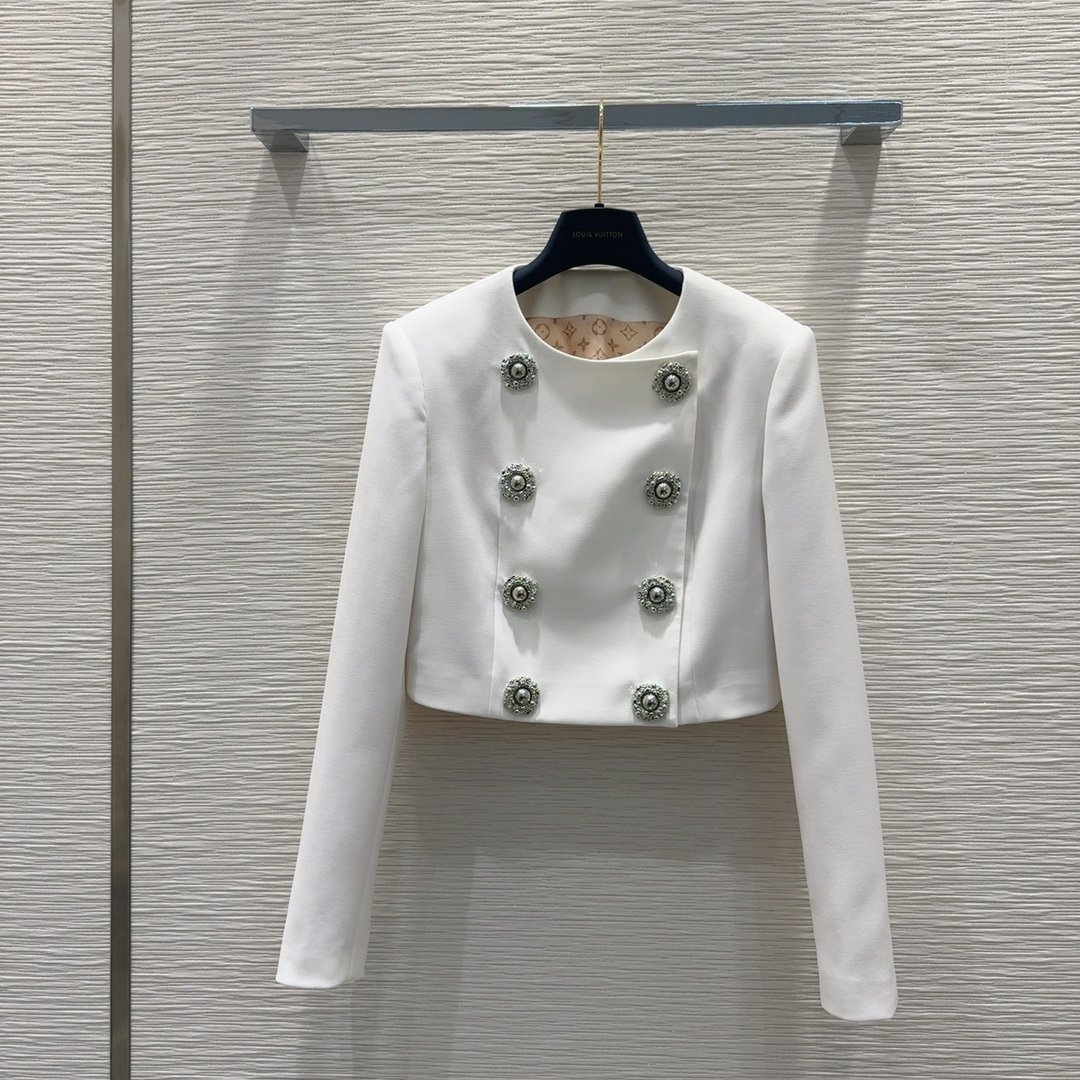 Chaqueta cropped de mikado LOUIS VUITTON
