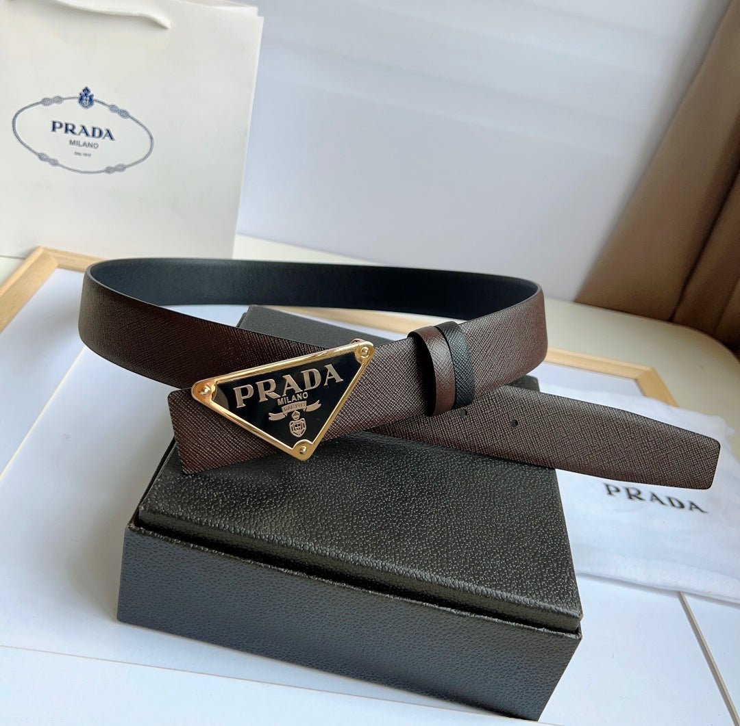 Cinturón de piel Saffiano Reversible PRADA