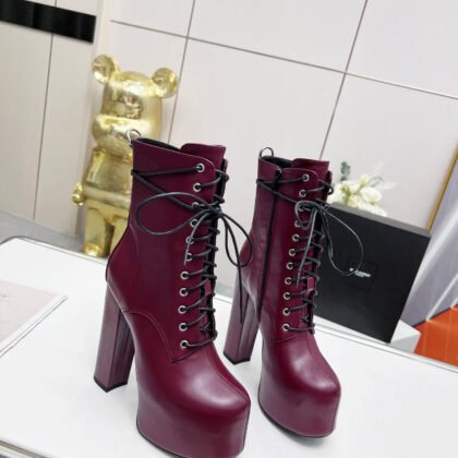 Botines Cherry de Plataforma Piel Lisa YSL