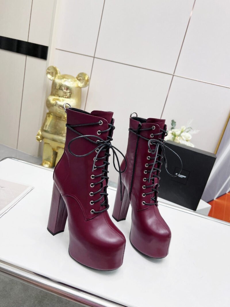 Botines Cherry de Plataforma Piel Lisa YSL