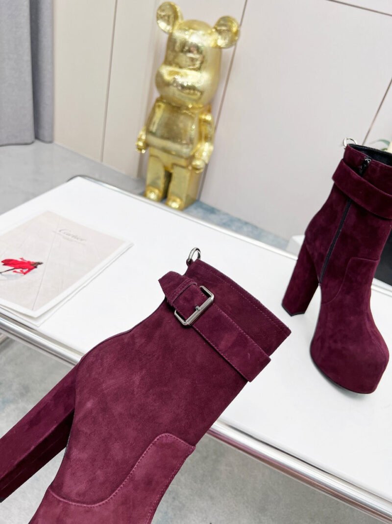 Botines Cherry de Plataforma Hebilla Piel YSL - Imagen 7