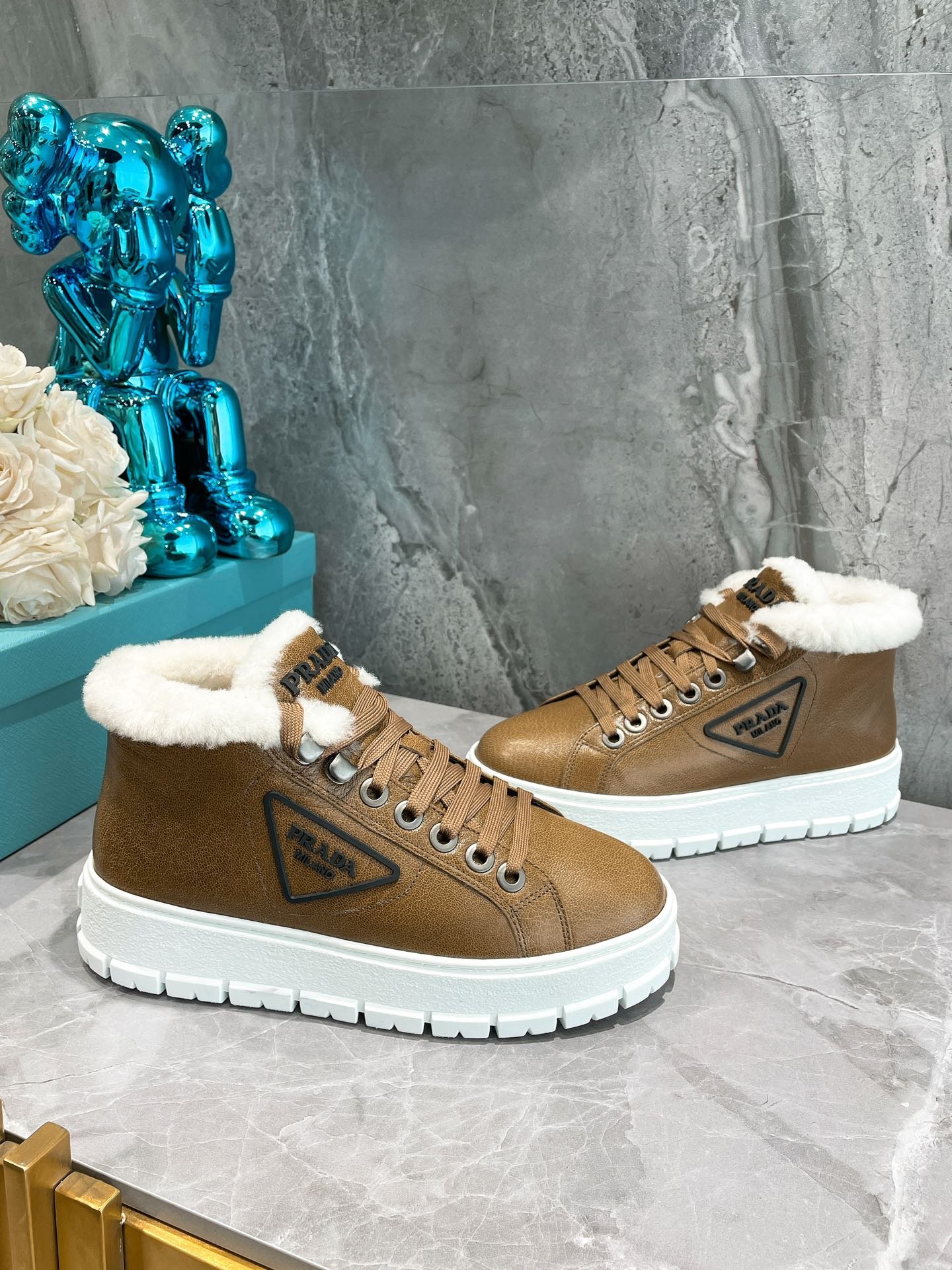 Botines con cordones de nylon PRADA