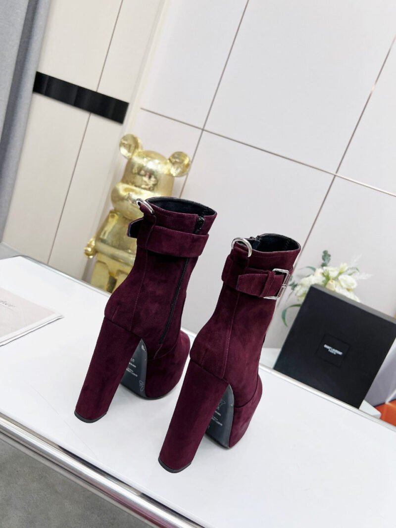 Botines Cherry de Plataforma Hebilla Piel YSL - Imagen 6