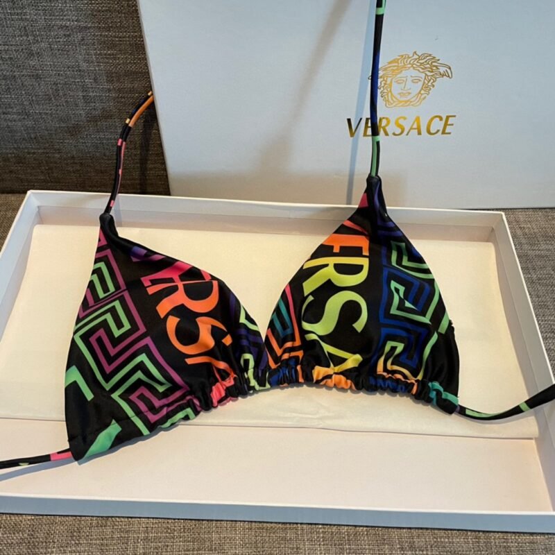 Bikini Greca Neon Print Versace - Imagen 4