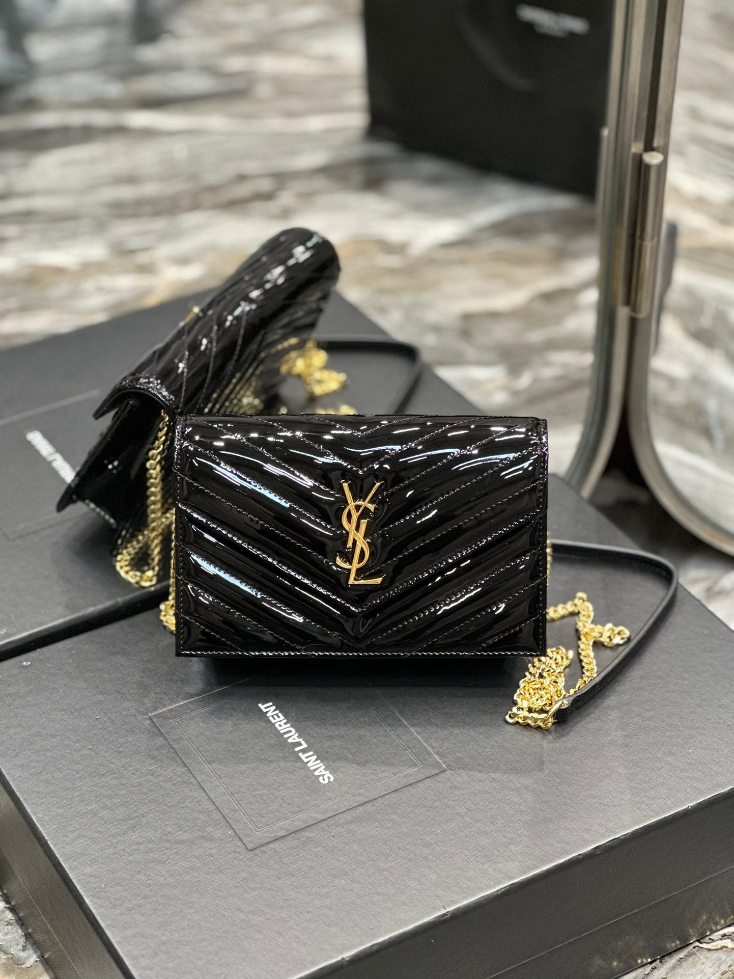 Cartera con solapa Cassandre Matelassé YSL